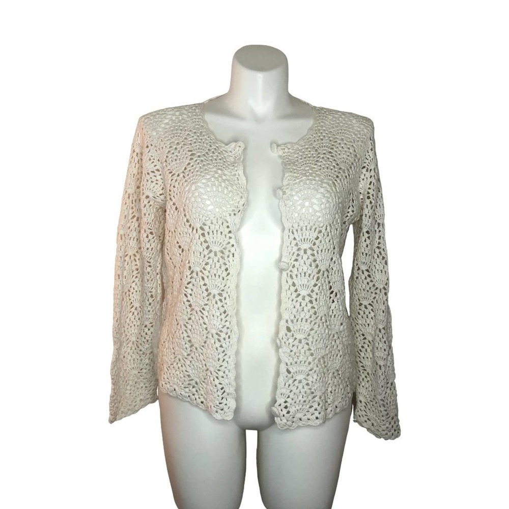 Liz Claiborne Crocheted Cardigan Size XL